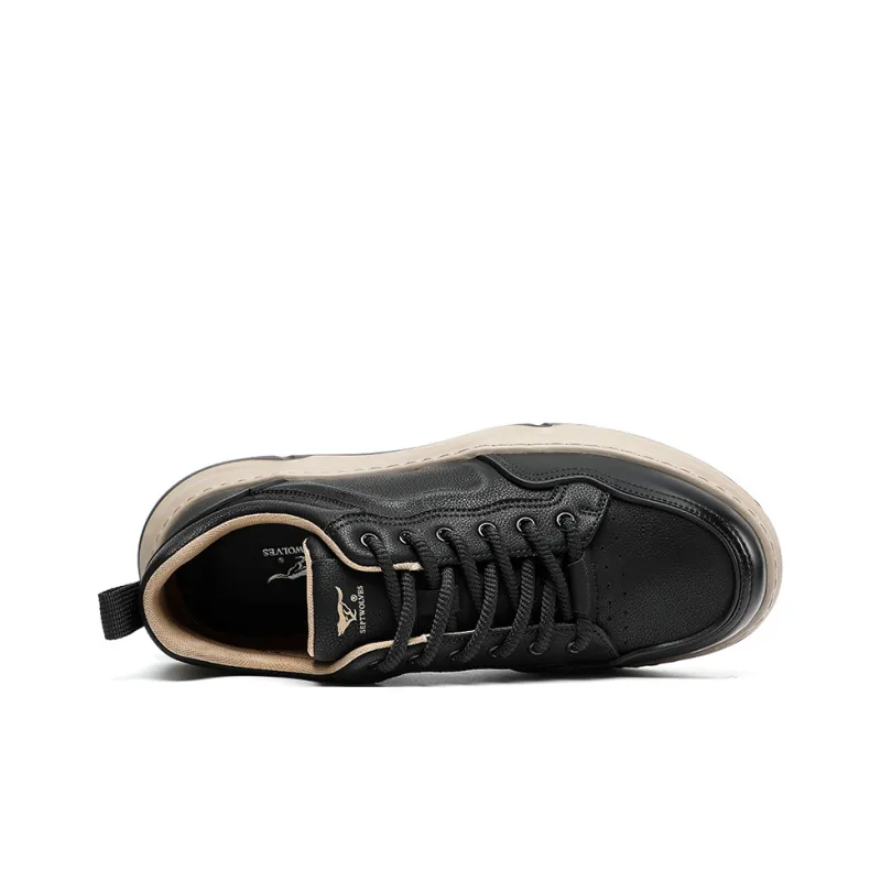 SEPTWOLVES Low Top Casual Shoes Men's Black HD-2