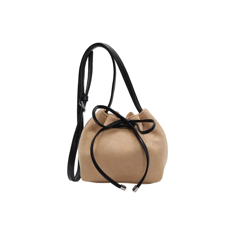 Morellybear Suede Shoulder Bag, Crossbody Bag Regular Women's Black/Light Khaki/Brown/Coffee-1