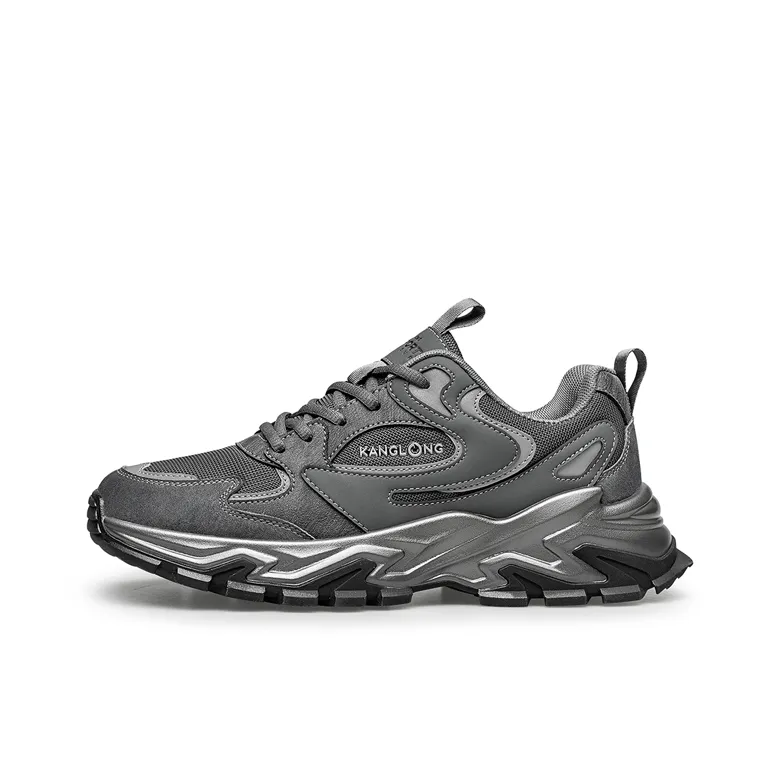 KANGLONG Shock Absorbers With Slip Resistant And Abrasion Resistant Properties Low Top Chunky Sneakers Men's-1
