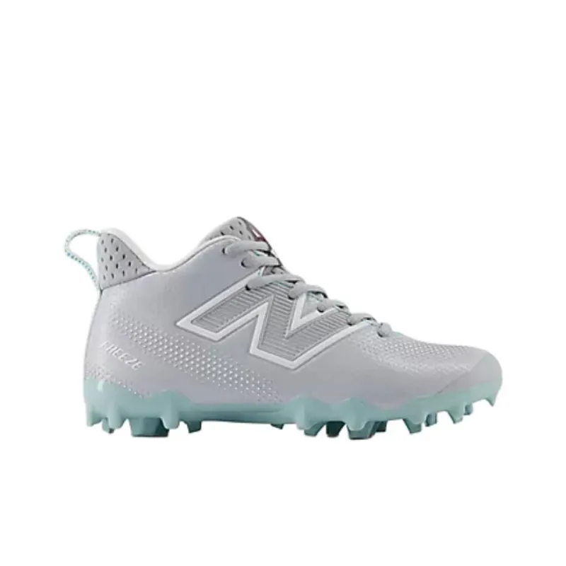 New Balance FreezeLX Anti Slip Wear Resistant Mid Top Kids' Soccer Shoes Gray Teenagers-1