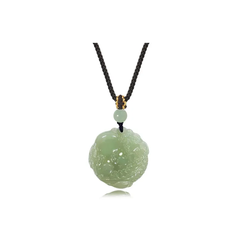 WEITIANXUAN Hetian Jade Necklaces Green Jade Unisex-0