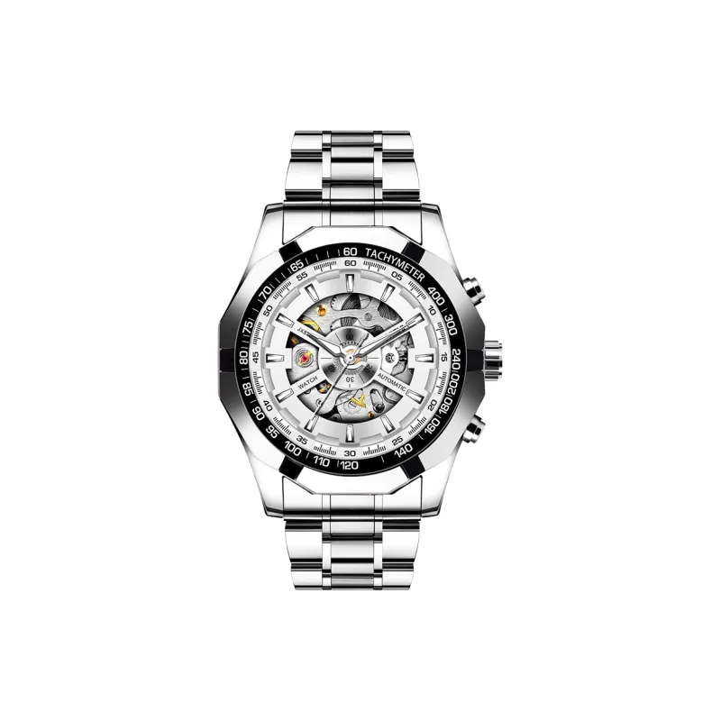 AIYISHI Automatic Mechanical Movement Watch Men's Watches Cut-Out Dial-3