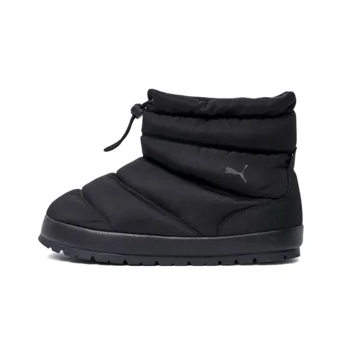 PUMA Thermal Abrasion Resistant Slip Resistant Short Snow Boots Unisex Black