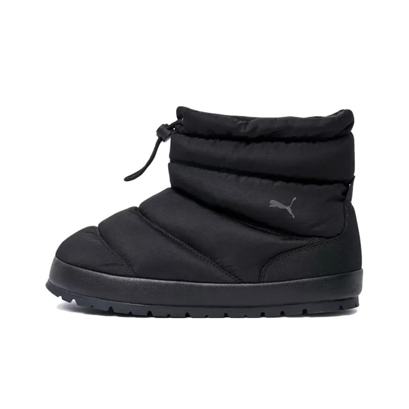 PUMA Thermal Abrasion Resistant Slip Resistant Short Snow Boots Unisex Black-0