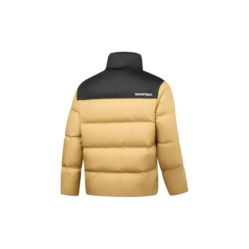 QIAODAN Down Jacket Men's Pine Flower Yellow/Black-1
