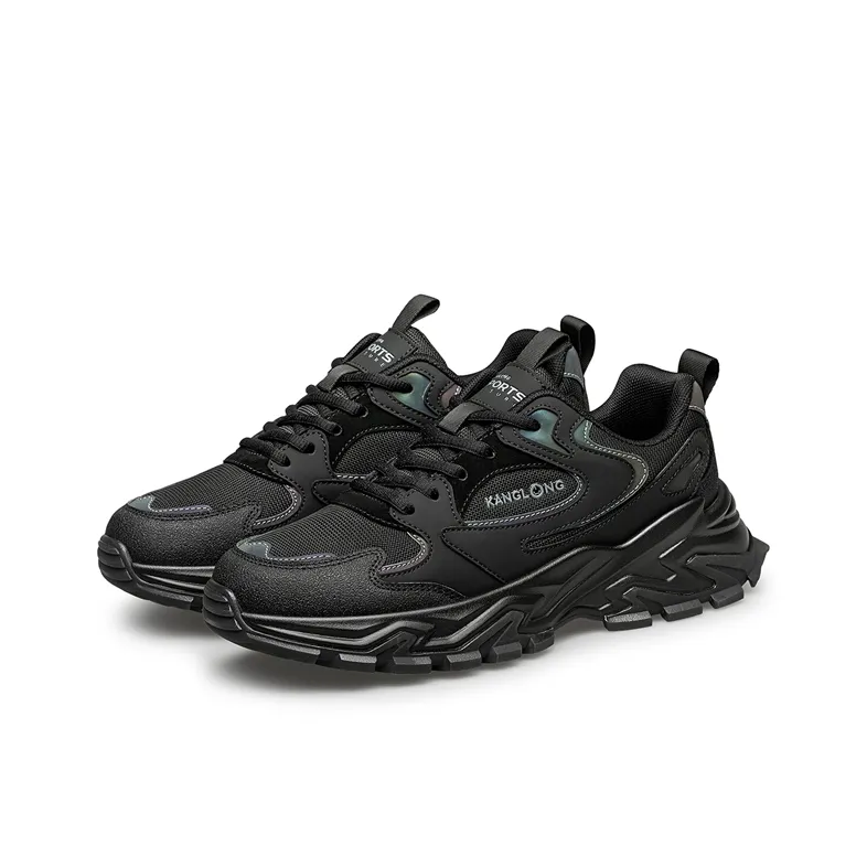 KANGLONG Shock Absorbers With Slip Resistant And Abrasion Resistant Properties Low Top Chunky Sneakers Men's-8