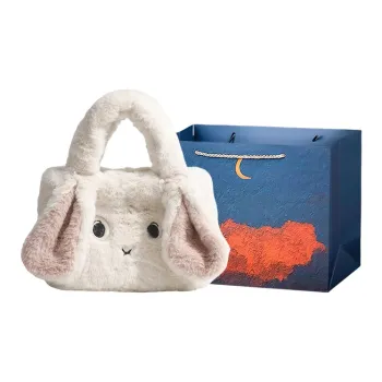Elsvet Plush Handbag Regular Women's White