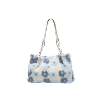 Morellybear Faux Fur Shoulder Bag Regular Women's Blue/Pink/Purple