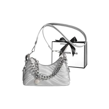 LETOO PU Crossbody Bag, Shoulder Bag Regular Women's Silver