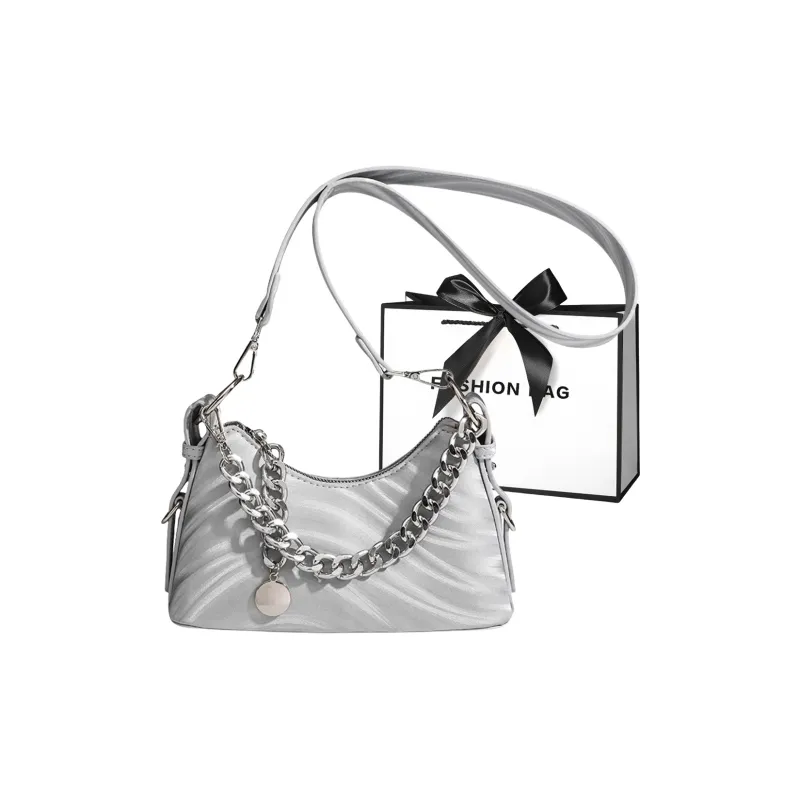 LETOO PU Crossbody Bag, Shoulder Bag Regular Women's Silver-0