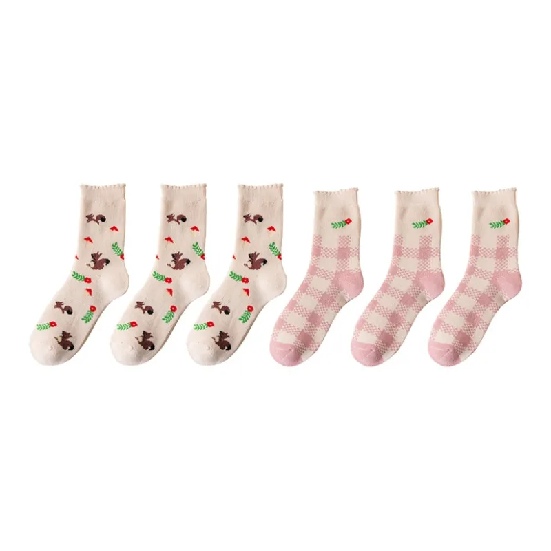 Cotton Gene Mid Calf Socks Women's Combo Set-28