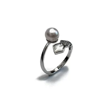 SANWUBALUOKE Freshwater Pearl Rings Women's