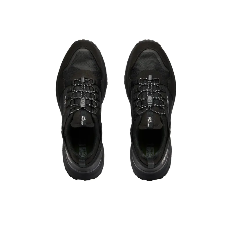 Jack Wolfskin Wear resistant And Waterproof Low Top Outdoor Shoes Men's Black-4