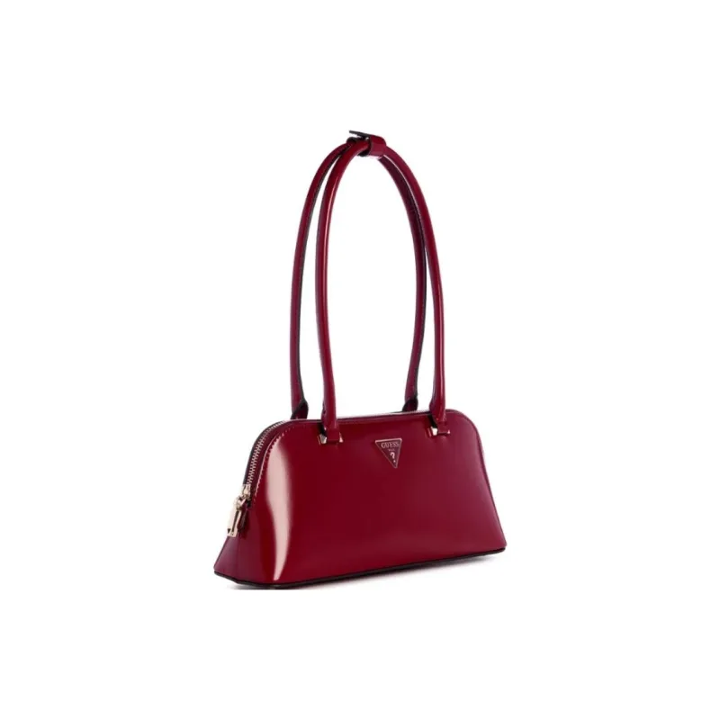 GUESS Artificial Leather Shoulder Bag Medium Size Women's Red-1