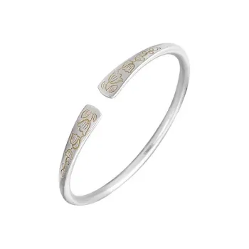 Brahmacharya 999 Fine Silver Bangles Women's