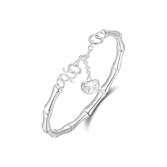 YUOFFICIAL S999 Fine Silver Sterling Silver Bracelets Women's-0