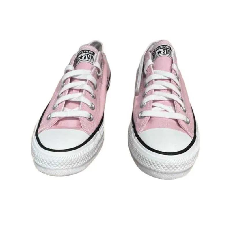 Converse All Star Anti Slip Wear Resistant Low Top Canvas Shoes Unisex Pink-2