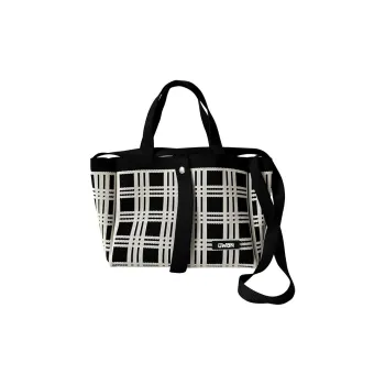 ALOENEY Knitted Fabric Shoulder Bag Regular Women's Black