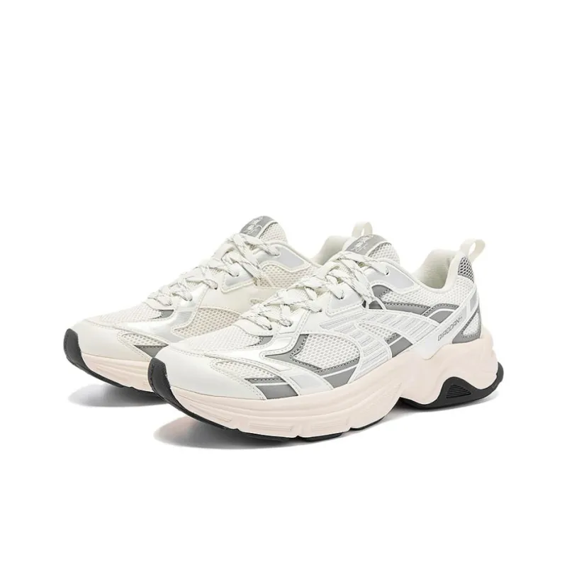QIAODAN Mountain Sea SE Anti Slip Wear Resistant Low Top Casual Shoes Men's White Gray Silver-1