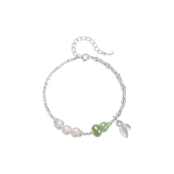 SEVEN COOK Hetian Jade Bracelets Pale Greenish White Jade Women's