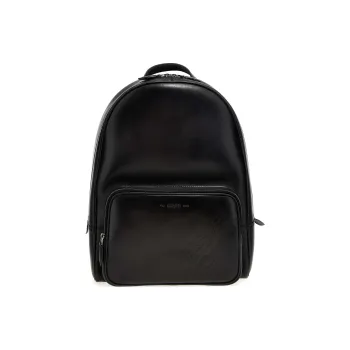 BERLUTI Leather Backpack Men's Black