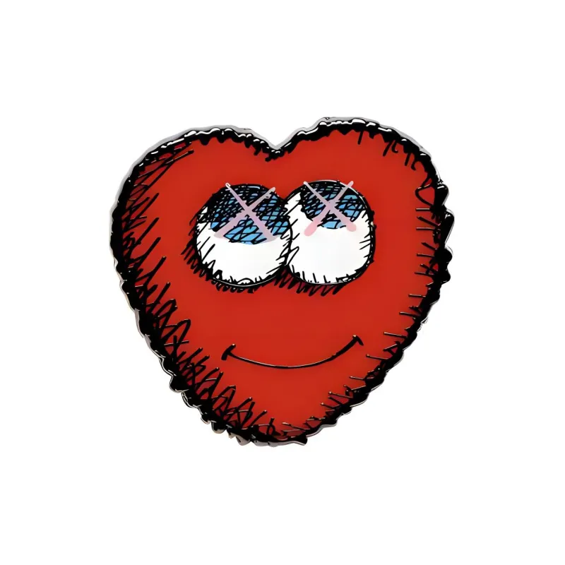 KAWS x NGV Heart Pin Trend Based Products 4cm-0