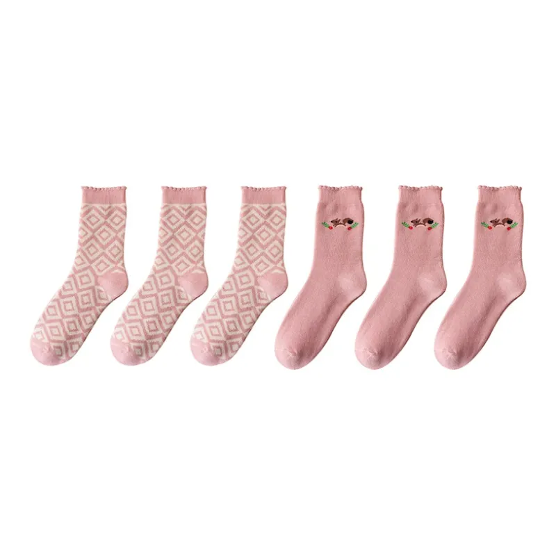 Cotton Gene Mid Calf Socks Women's Combo Set-27