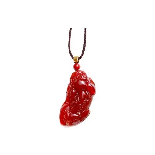 Artisan Lock Heart Jade Agate Necklaces Unisex