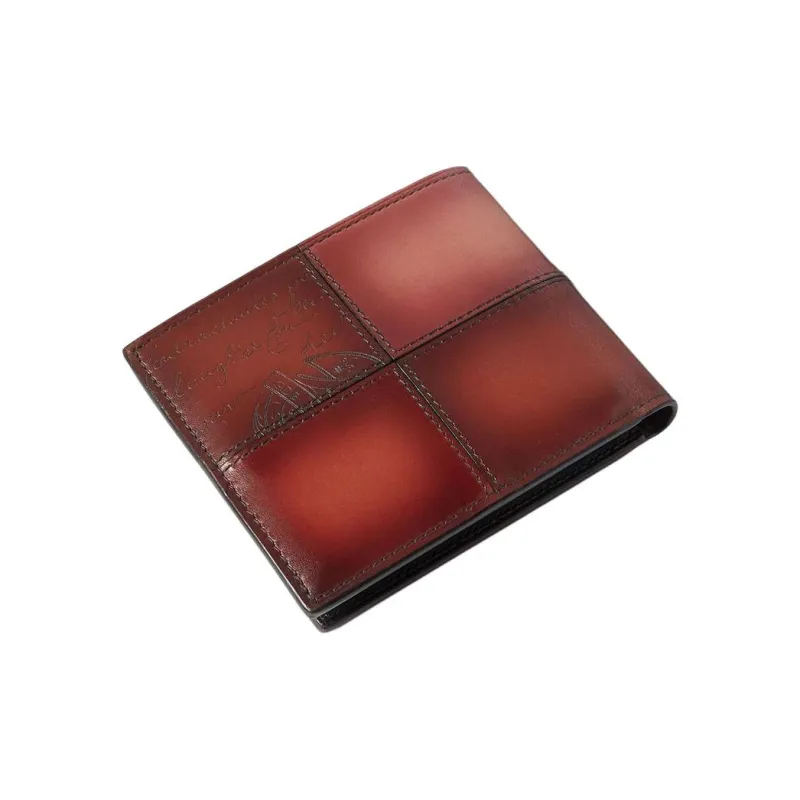 BERLUTI Leather Wallet Men's Red-1