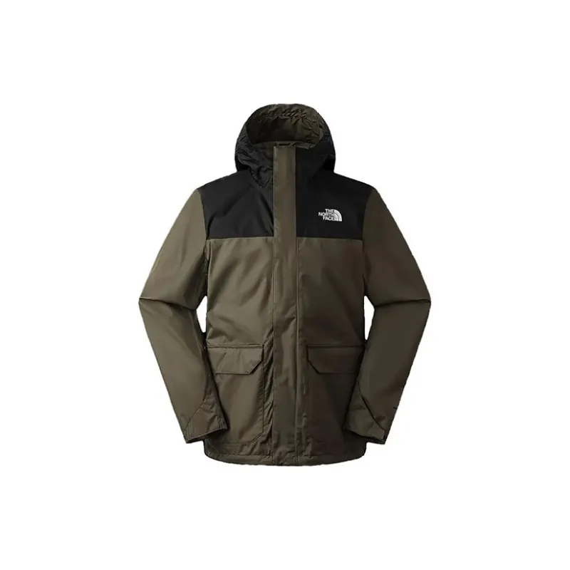 THE NORTH FACE Outdoor Hiking Waterproof And Windproof Windbreaker Jacket Unisex Green Includes Shopping Bag-1