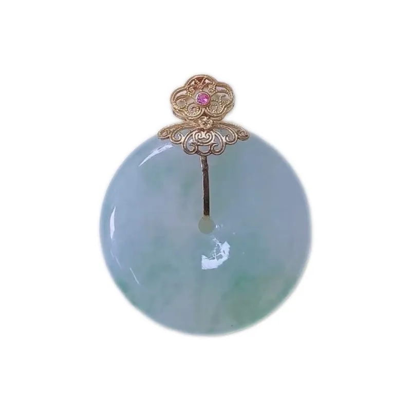 PUPAN Ice Glutinous Jadeite Pendants Women's-0
