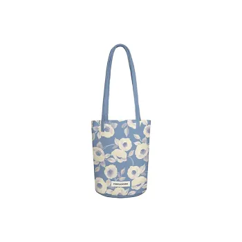 AOSONG Suede Tech Fabric Shoulder Bag Unisex Blue & White