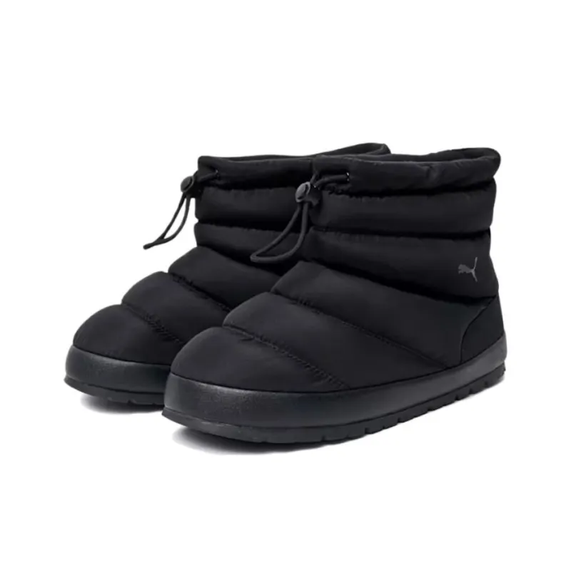 PUMA Thermal Abrasion Resistant Slip Resistant Short Snow Boots Unisex Black-2