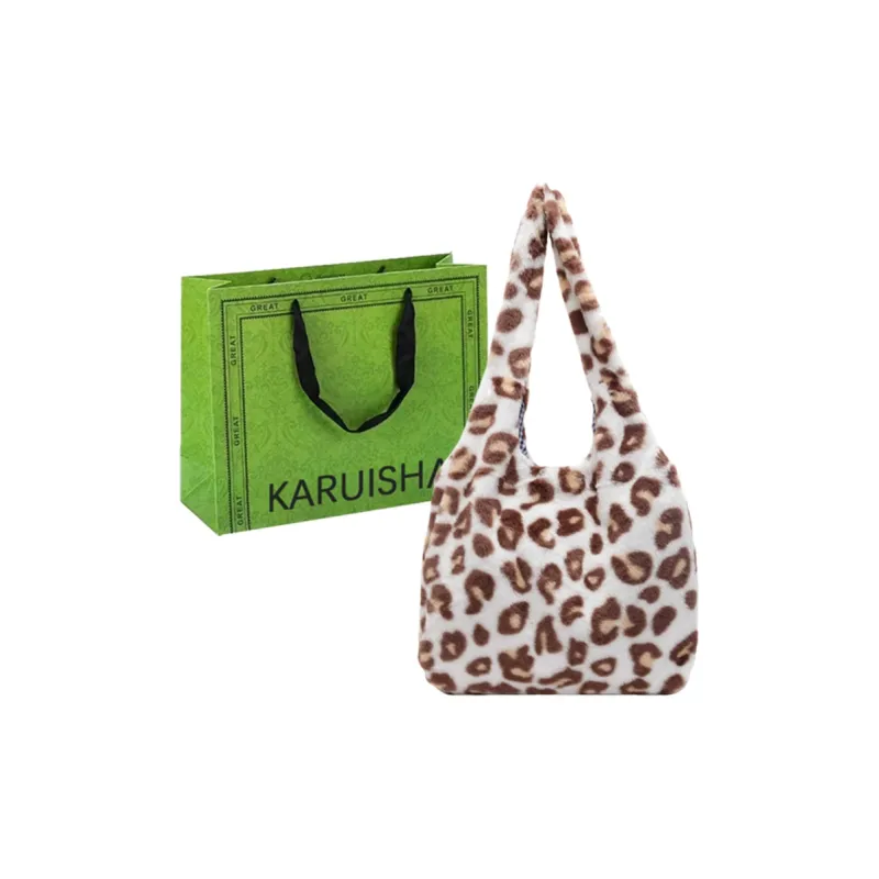 KARUISHA Velour Shoulder Bag Women's Black/Blue/Coffee-8
