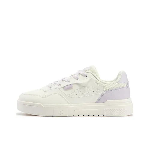 361° Anti Slip Wear Resistant Low Top Skateboard Shoes Women's White Purple