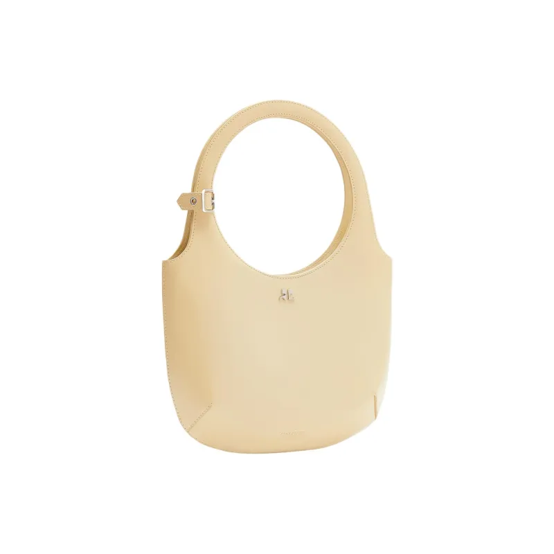 COURREGES Calfskin Shoulder Bag Crossbody Bag Handbag Women's Yellow-1