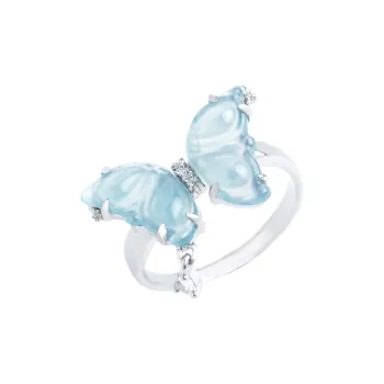 Clear Snow Ice Glutinous Jadeite Rings Women's