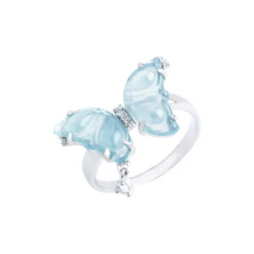 Clear Snow Ice Glutinous Jadeite Rings Women's