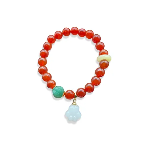 CANHUI Colored Glaze Cat Paw Beaded Bracelet Women's
