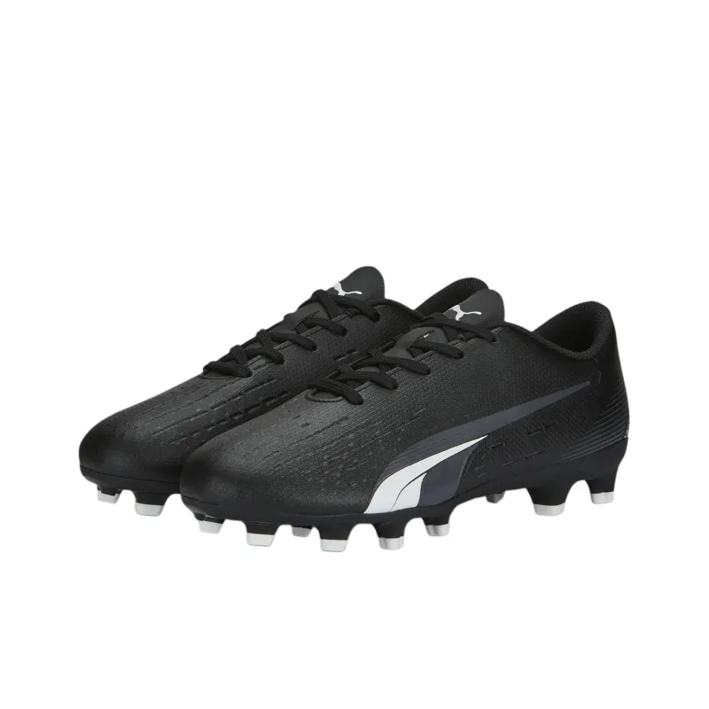 PUMA Ultra Play Anti-Slip Wear-Resistant Low-Top Kids' Soccer Shoes Black White Teenagers-2