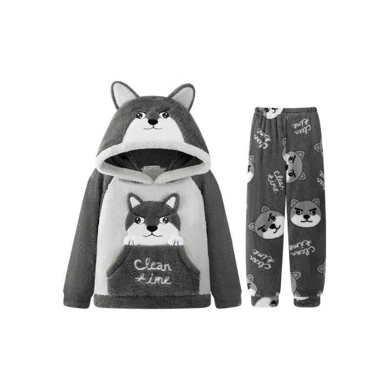 Qiao Ni Tong Pajama Set Fall Winter Style Men's Image Color-0