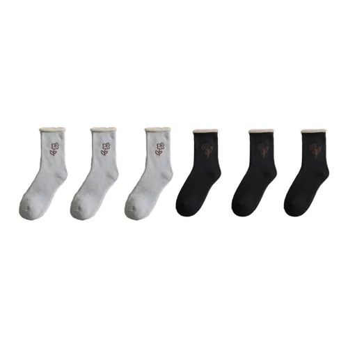 Cotton Gene Mid Calf Socks Women's Combo Set