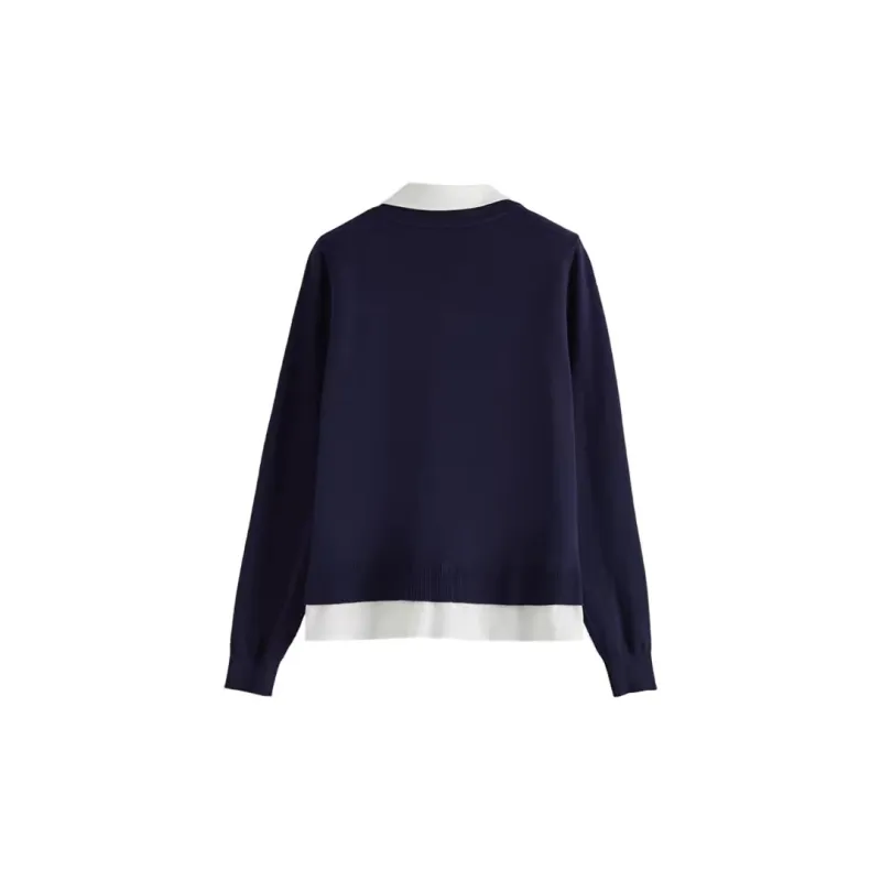 Oudifu Sweatshirt Women's Navy Blue-0