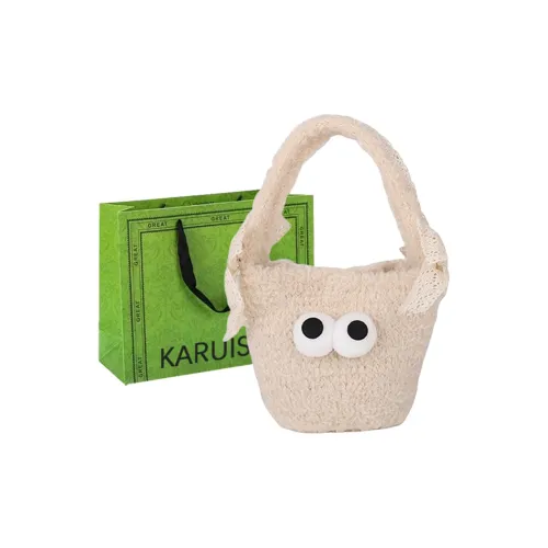 KARUISHA Plush Shoulder Bag Crossbody Bag Handbag Regular Women's Ecru/Khaki