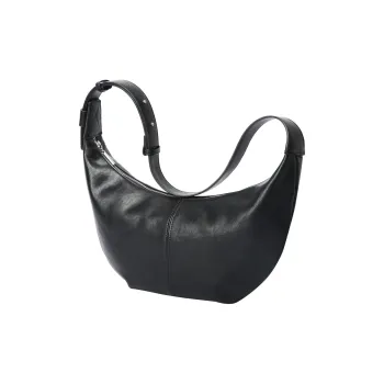 BOPAI Synthetic Leather Shoulder Bag Dumpling Bag Regular Unisex Black/Brown