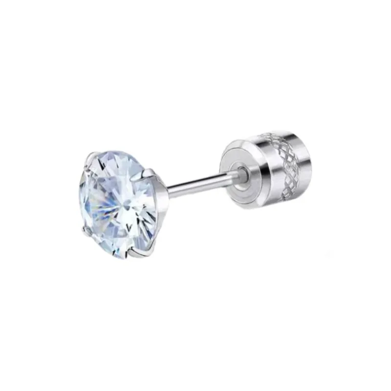 GUDUD Zirconium Titanium Steel Stud Earrings Unisex-7