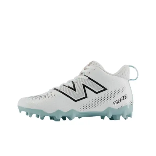 New Balance FreezeLX Anti Slip Wear Resistant Mid Top Kids' Soccer Shoes White Teenagers