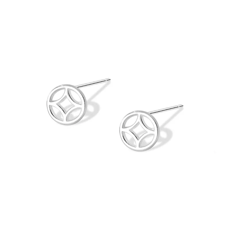 KUMET Sterling Silver Stud Earrings Women's Couple Birthday Anniversary Gift-6