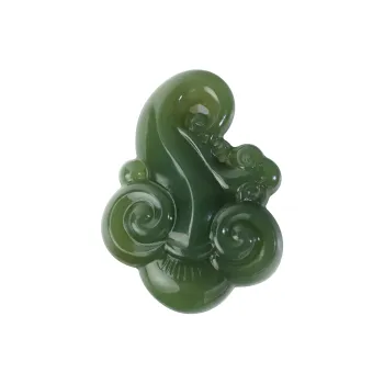 YUJIANQINGJIE Pendants Green Jade Unisex