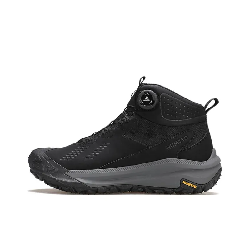 HUMTTO Cushioning Anti Slip And Wear Resistant High Top Outdoor Shoes Men's Black-0